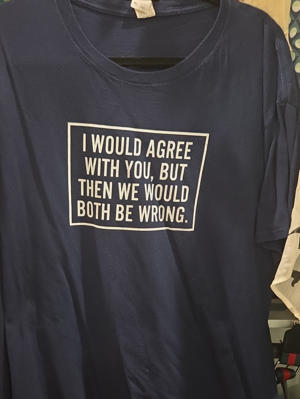 Navy Graphic Tee - 'I Would Agree With You'
